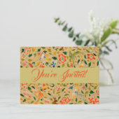 Tieres antikes Pferderückenkaninchen Einladung (Stehend Vorderseite)