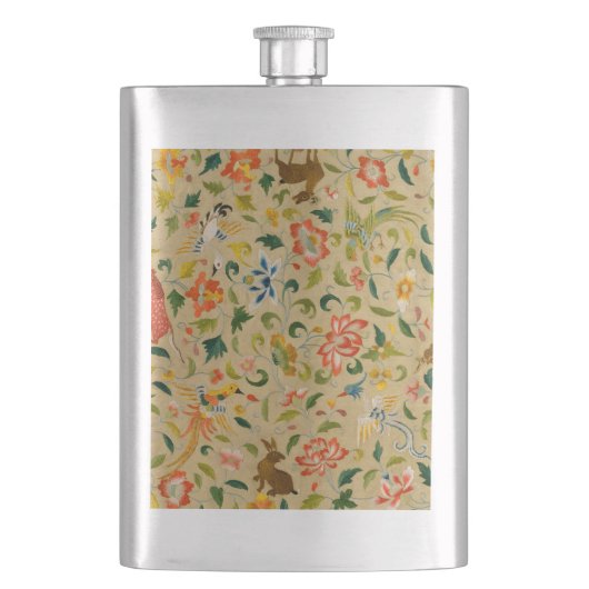 Tieres antikes Pferderückenkaninchen Flachmann (Vorderseite)