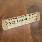 Tieres antikes Pferderückenkaninchen Namensplakette (Seite)