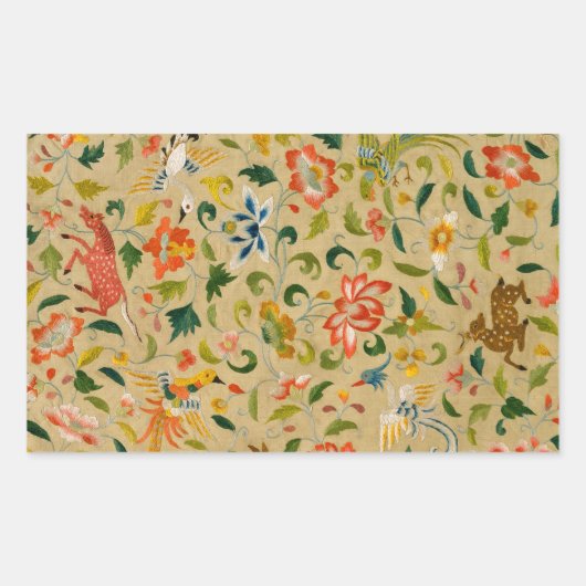 Tieres antikes Pferderückenkaninchen Rechteckiger Aufkleber (Vorderseite)