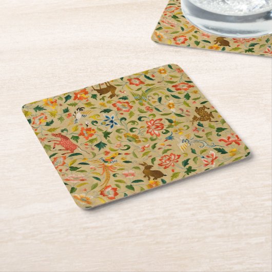 Tieres antikes Pferderückenkaninchen Rechteckiger Pappuntersetzer (angewinkelt)