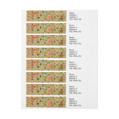 Tieres antikes Pferderückenkaninchen Rundum-Adressaufkleber (Bogen)