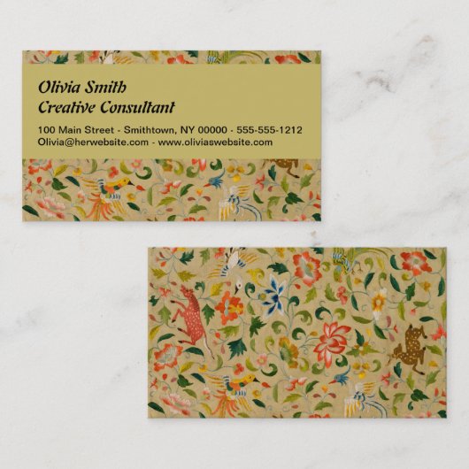 Tieres antikes Pferderückenkaninchen Visitenkarte (Vorne/Hinten)