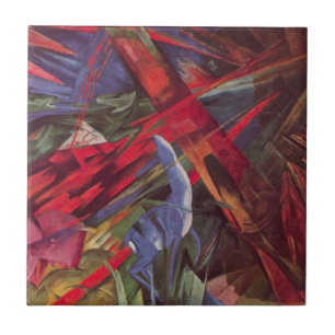 Tiereschicksale von Franz Marc, Vintage-Kubismus-K Fliese