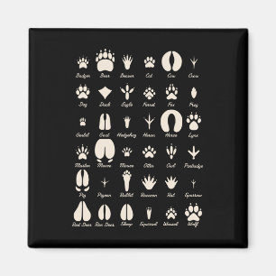 Tierfährten Gewöhnliche Tiere und Wildtierfährten  Magnet