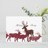 Tierfeiertags-Schnee Einladung (Stehend Vorderseite)