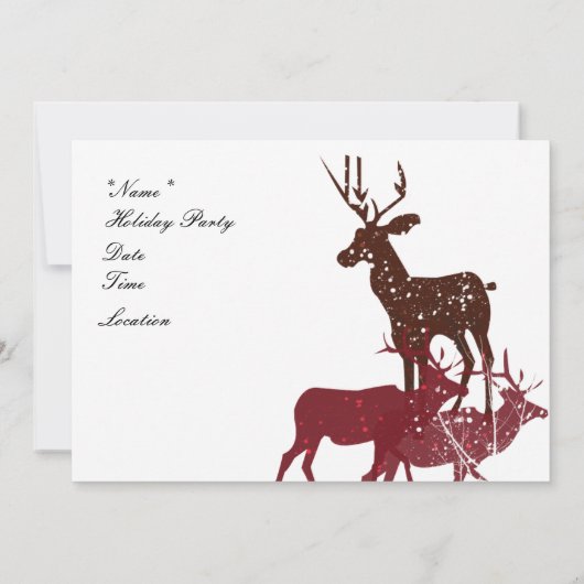 Tierfeiertags-Schnee Einladung (Rückseite)