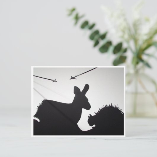 Tierflüge Postkarte (Stehend Vorderseite)