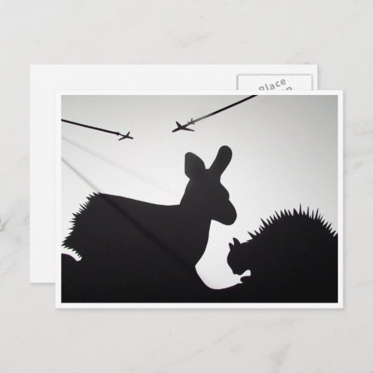 Tierflüge Postkarte (Vorne/Hinten)