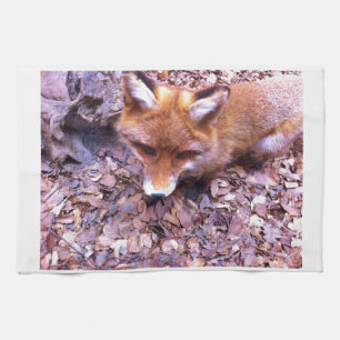 Tierfox-Waldbüro-Party-Duschen-Digital-Kunst Geschirrtuch