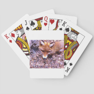 Tierfox-Waldbüro-Party-Duschen-Digital-Kunst Spielkarten