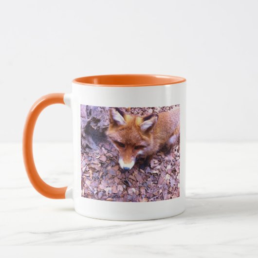 Tierfox-Waldbüro-Party-Duschen-Digital-Kunst Tasse (Links)