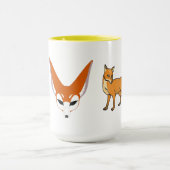 Tierfox-Waldbüro-Party-Duschen-Digital-Kunst Tasse (Zentrum)