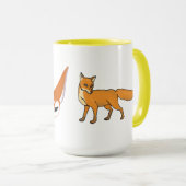 Tierfox-Waldbüro-Party-Duschen-Digital-Kunst Tasse (VorderseiteRechts)