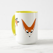 Tierfox-Waldbüro-Party-Duschen-Digital-Kunst Tasse (Vorderseite Links)