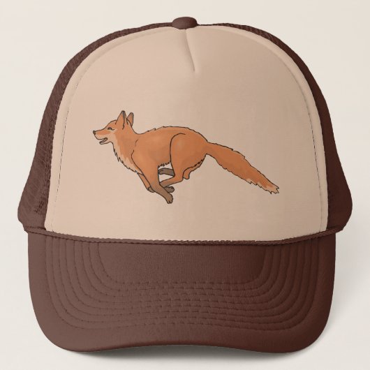 Tierfox-Waldbüro-Party-Duschen-Digital-Kunst Truckerkappe (Vorderseite)