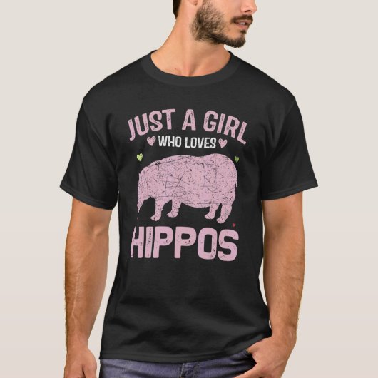 Tierfrauen nur ein Mädchen, das Hippos Liebe T-Shirt (Vorderseite)
