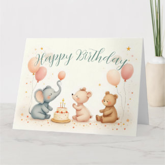 Tierfreude mit Balloons Karte