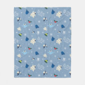 Tierfreunde "Bye Buddy" Wintermuster Fleecedecke (Vorderseite)