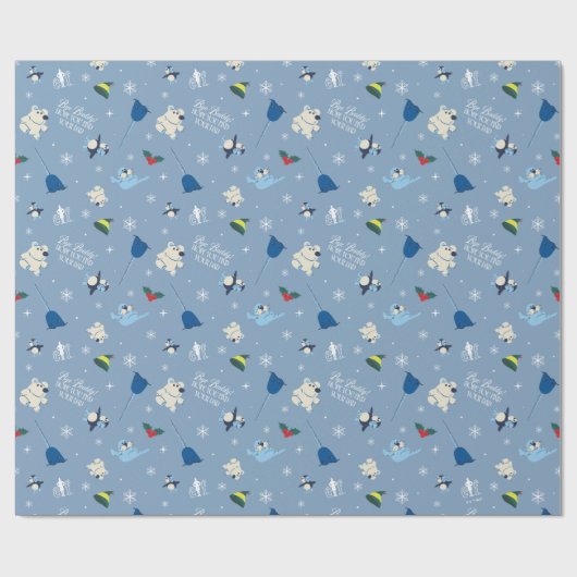 Tierfreunde "Bye Buddy" Wintermuster Geschenkpapier (Flach)