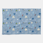Tierfreunde "Bye Buddy" Wintermuster Geschirrtuch (Horizontal)