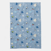 Tierfreunde "Bye Buddy" Wintermuster Geschirrtuch (Vertikal)