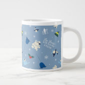 Tierfreunde "Bye Buddy" Wintermuster Jumbo-Tasse (Rechts)