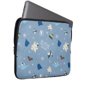 Tierfreunde "Bye Buddy" Wintermuster Laptopschutzhülle (Vorne Rechts)