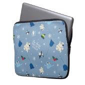 Tierfreunde "Bye Buddy" Wintermuster Laptopschutzhülle (Vorderseite Links)