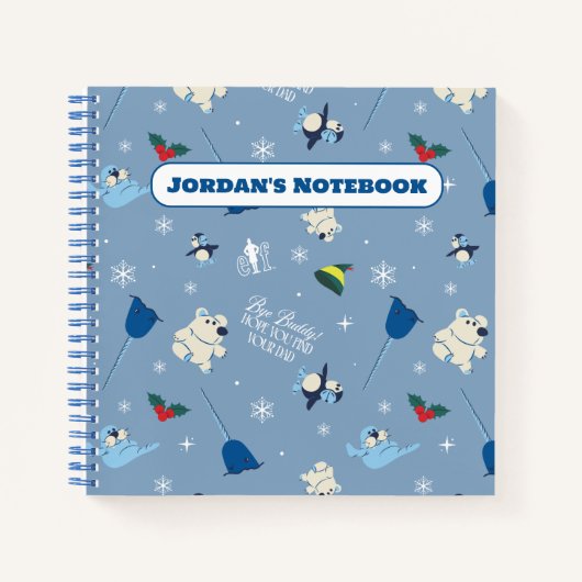 Tierfreunde "Bye Buddy" Wintermuster Notizblock (Vorderseite)