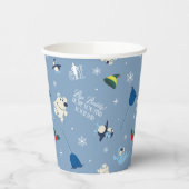 Tierfreunde "Bye Buddy" Wintermuster Pappbecher (Links)