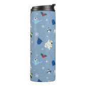 Tierfreunde "Bye Buddy" Wintermuster Thermosbecher (Nach links gedreht)