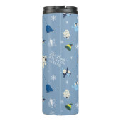 Tierfreunde "Bye Buddy" Wintermuster Thermosbecher (Rückseite)