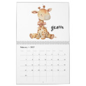 Tierfreunde für Kinder, Wasserfarbe Kalender (Feb 2027)