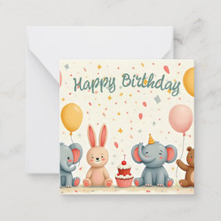 Tierfreunde im Party Magic Mitteilungskarte