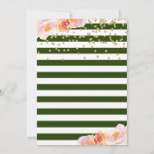 Tierfreunde Rosa Blumengrün Geburtstag Einladung (Rückseite)