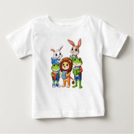 Tierfreunde und -bücher für kleine Lernende Baby T-shirt