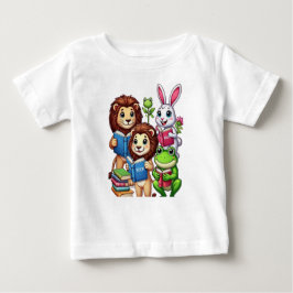 Tierfreunde und -bücher für kleine Lernende Baby T-shirt
