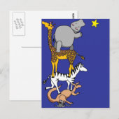 Tierfreunde und Stern Postkarte (Vorne/Hinten)