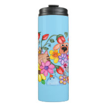 Tierfreunde unter Blumen