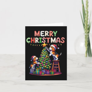 Tierfreunde Weihnachten Beagle Hunde Christi dekor Karte