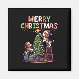 Tierfreunde Weihnachten Beagle Hunde Christi dekor Magnet
