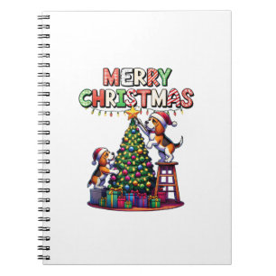 Tierfreunde Weihnachten Beagle Hunde Christi dekor Notizblock