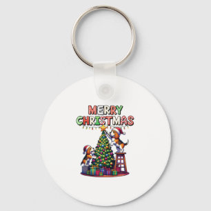 Tierfreunde Weihnachten Beagle Hunde Christi dekor Schlüsselanhänger