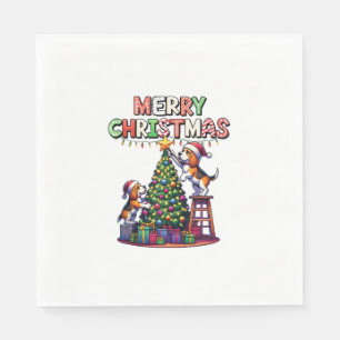 Tierfreunde Weihnachten Beagle Hunde Christi dekor Serviette