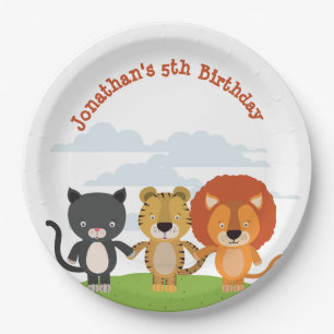 Tierfreunde zum Geburtstag Pappteller