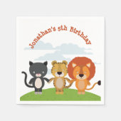 Tierfreunde zum Geburtstag Serviette (Vorderseite)