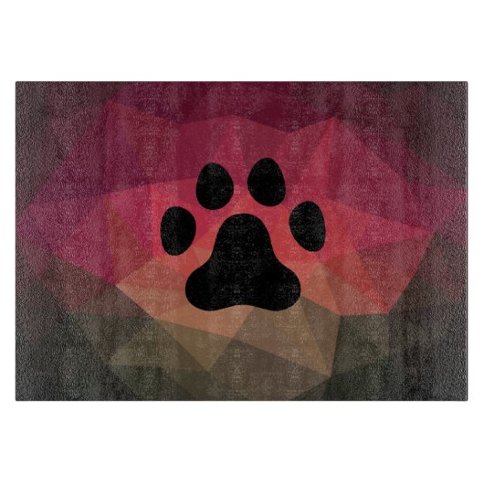 Tierfreundliches Design, Hund/Katze Pfote, Haustie Schneidebrett (Vorderseite)