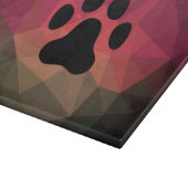 Tierfreundliches Design, Hund/Katze Pfote, Haustie Schneidebrett (Ecke)