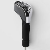 Tierführer in Schwarz-Weiß Golf Head Cover Headcover (angewinkelt)